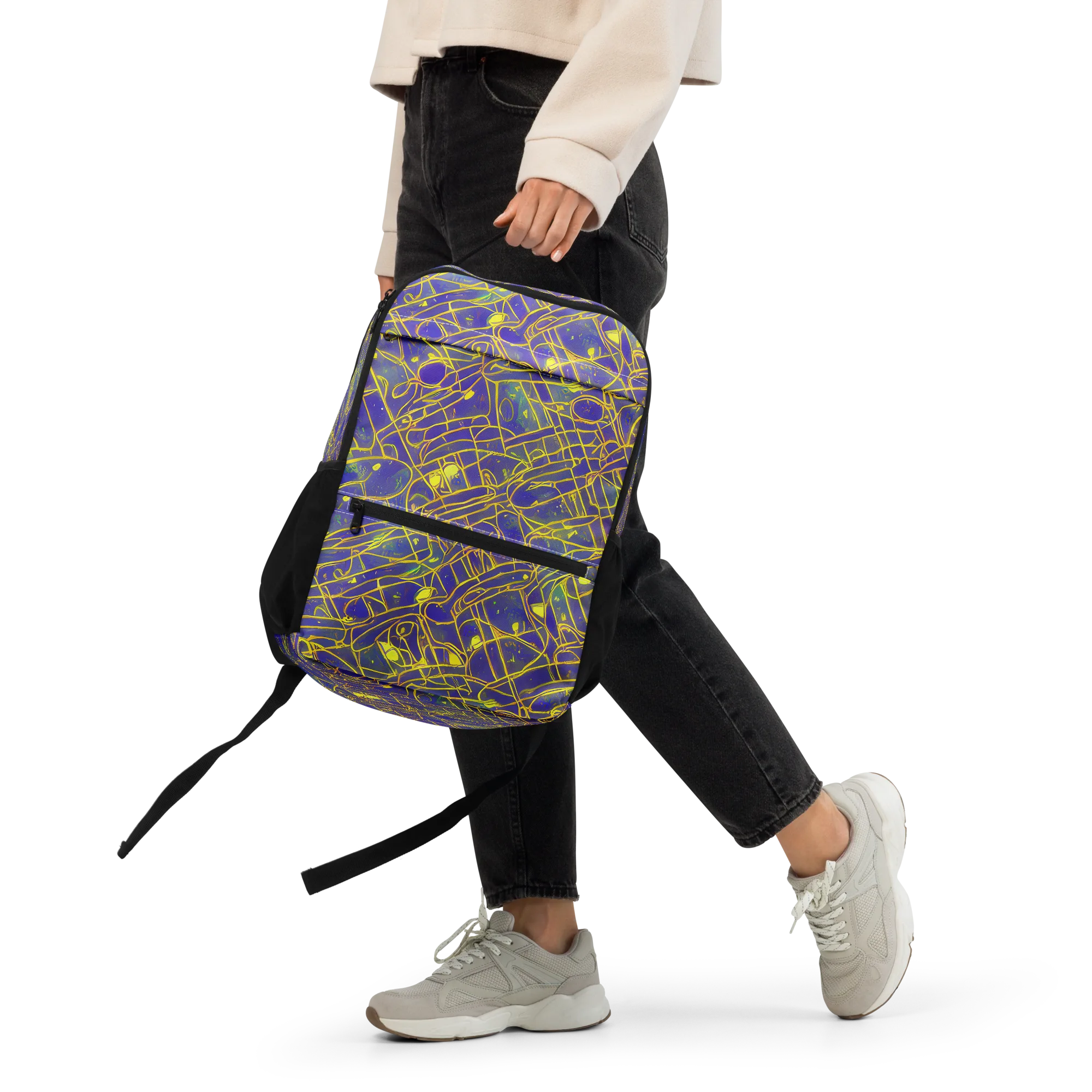 Golden Grid on Utility Backpack — Front