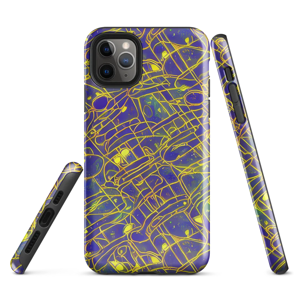 Golden Grid on Tough Case for iPhone® — Front