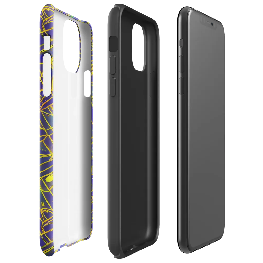 Golden Grid on Tough Case for iPhone® — Right