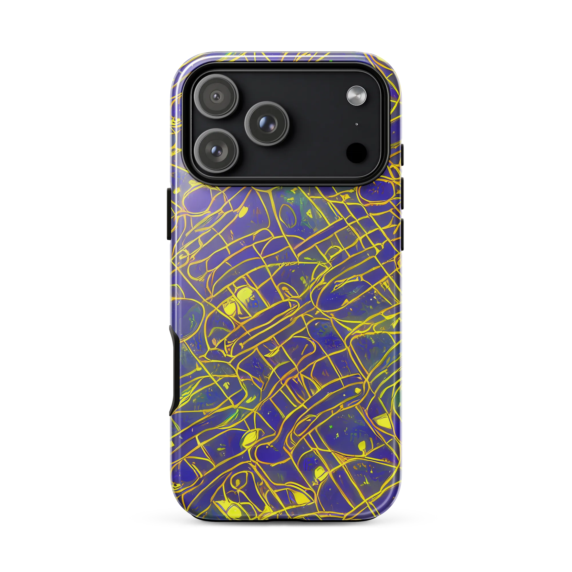 Golden Grid on Tough Case for iPhone® — Front