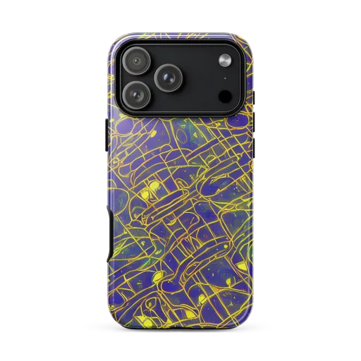 Golden Grid on a Tough Case for iPhone®