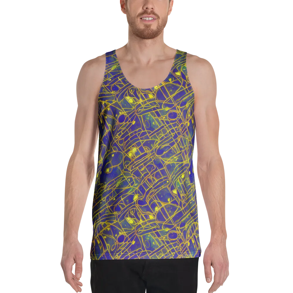 Golden Grid on Men's Tank Top — Front