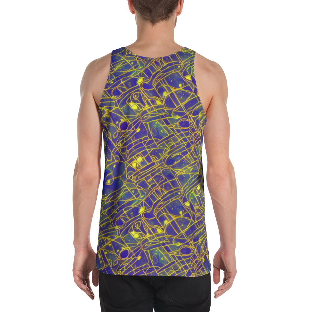 Golden Grid on Men's Tank Top — Back