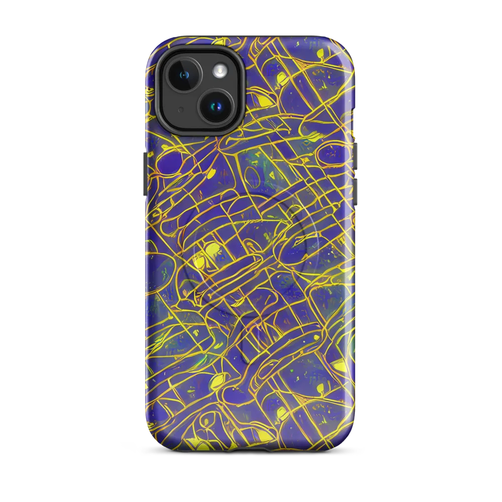 Golden Grid on MagSafe Tough Case for iPhone® — Front