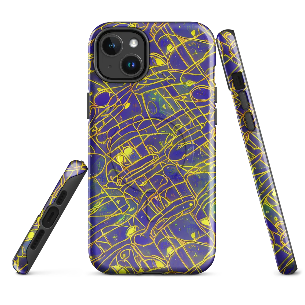 Golden Grid on MagSafe Tough Case for iPhone® — Front