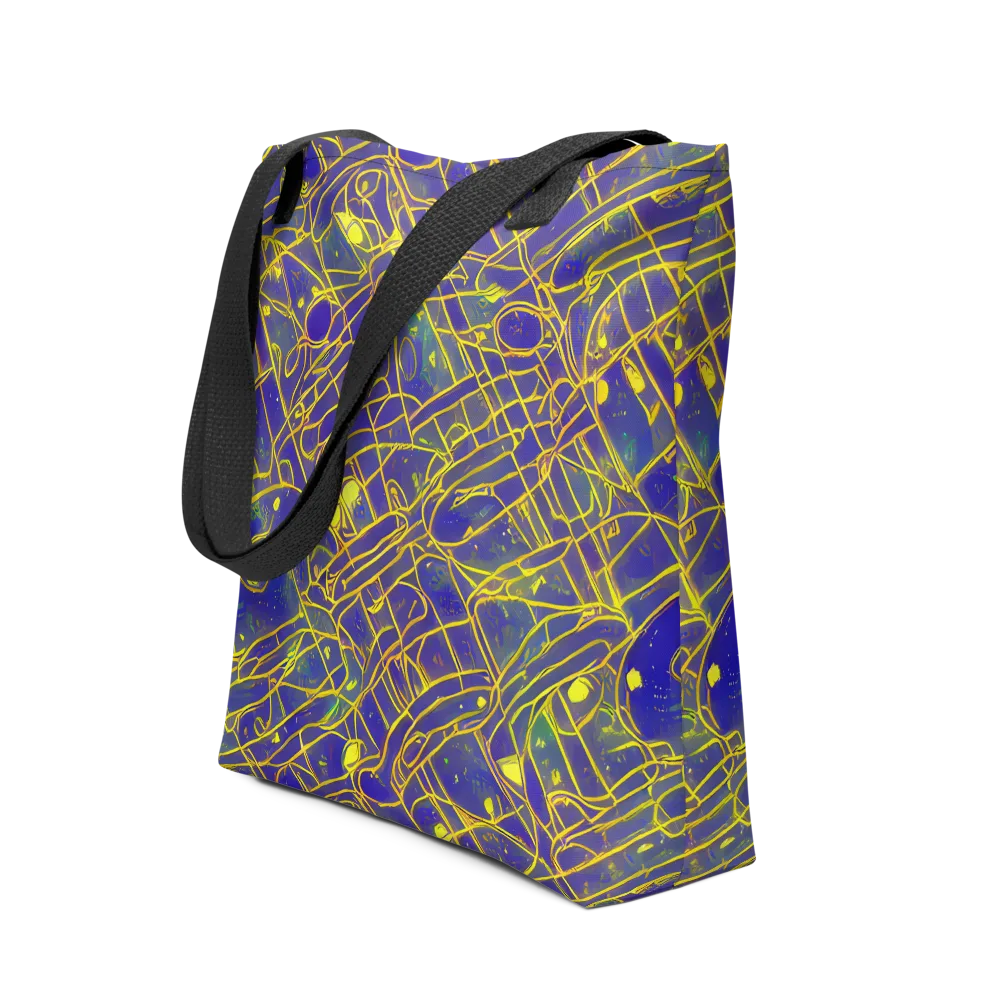 Golden Grid on Tote Bag — Front