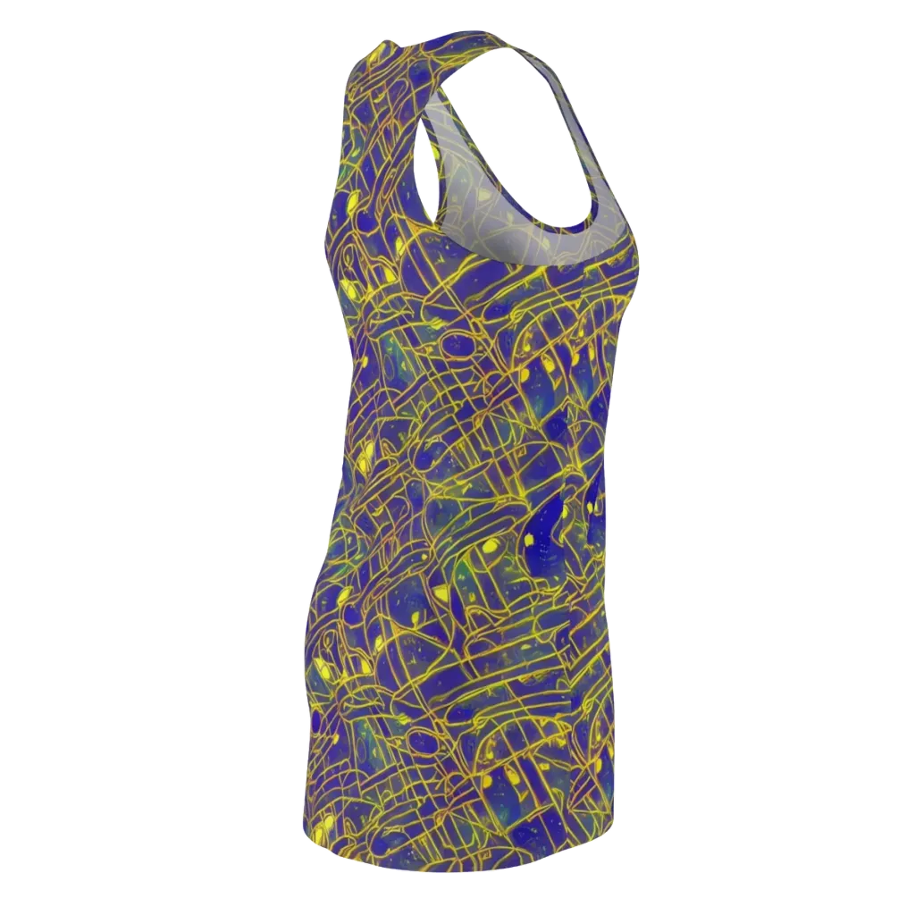 Golden Grid on Racerback Dress — Back Side