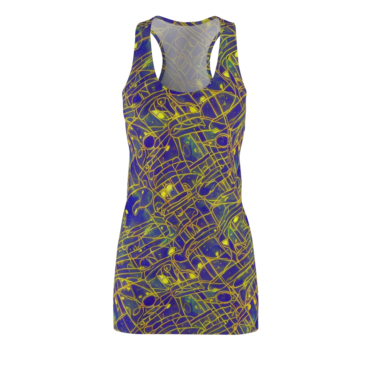 Golden Grid on Racerback Dress — Front