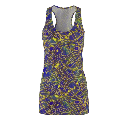 Golden Grid on a Racerback Dress