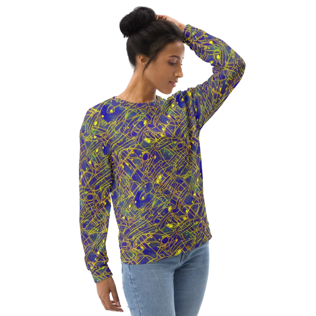 Golden Grid on Sweatshirt — Right Front