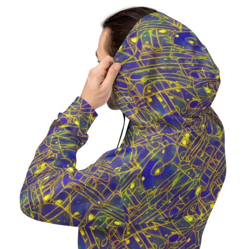 Golden Grid on a Hoodie
