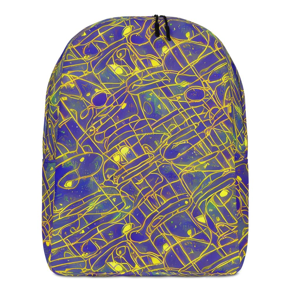 Golden Grid on Minimalist Backpack — Front