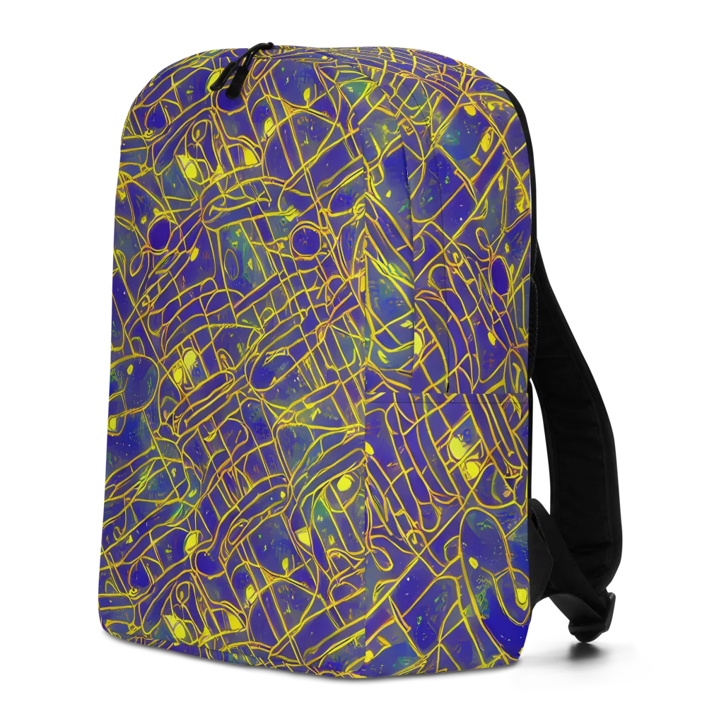 Golden Grid on Minimalist Backpack — Left