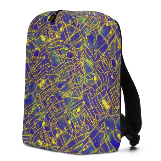 Golden Grid on a Minimalist Backpack