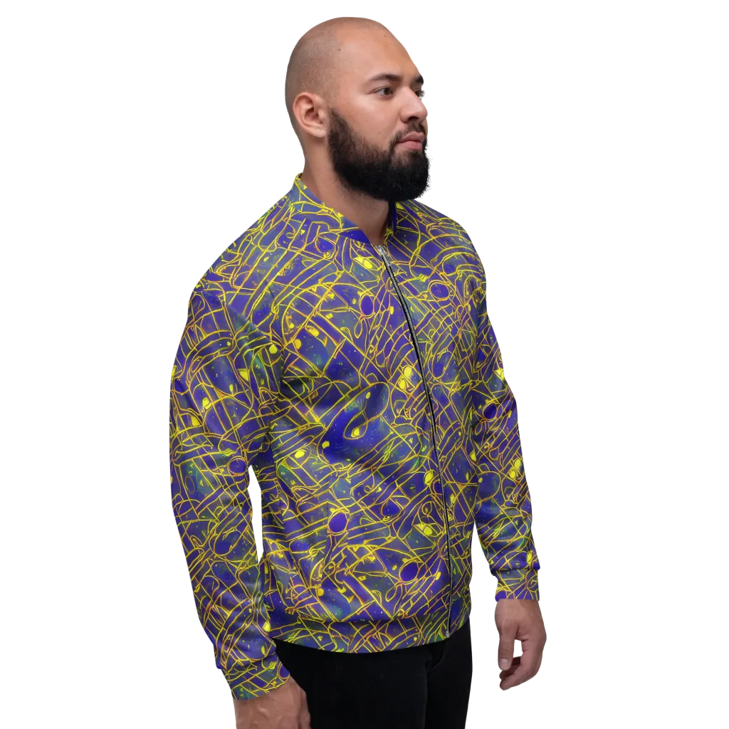 Golden Grid on Bomber Jacket — Right