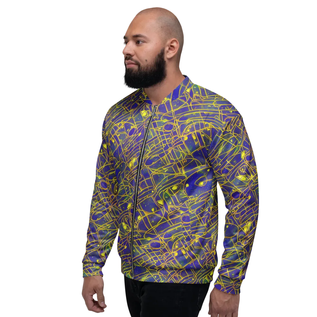 Golden Grid on Bomber Jacket — Left