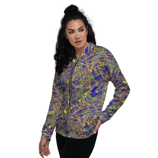 Golden Grid on a Bomber Jacket