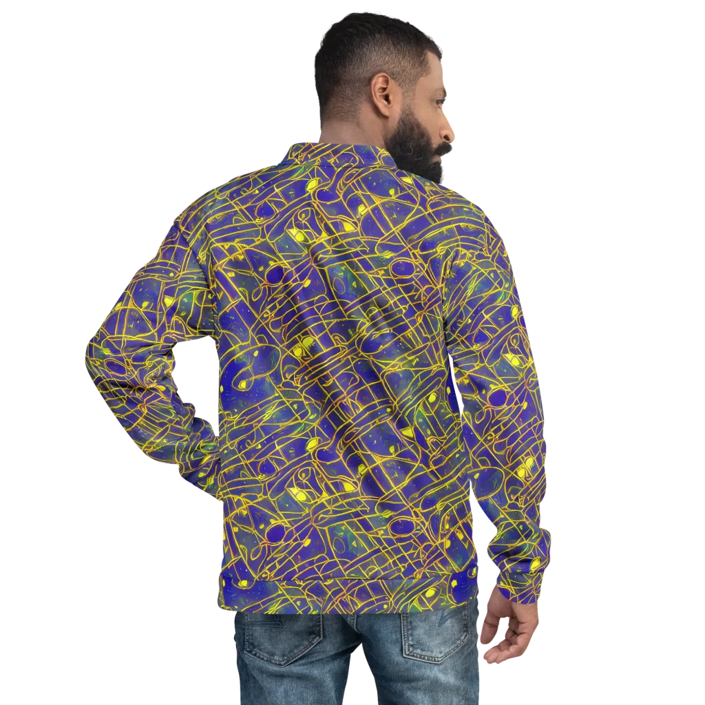 Golden Grid on Bomber Jacket — Back