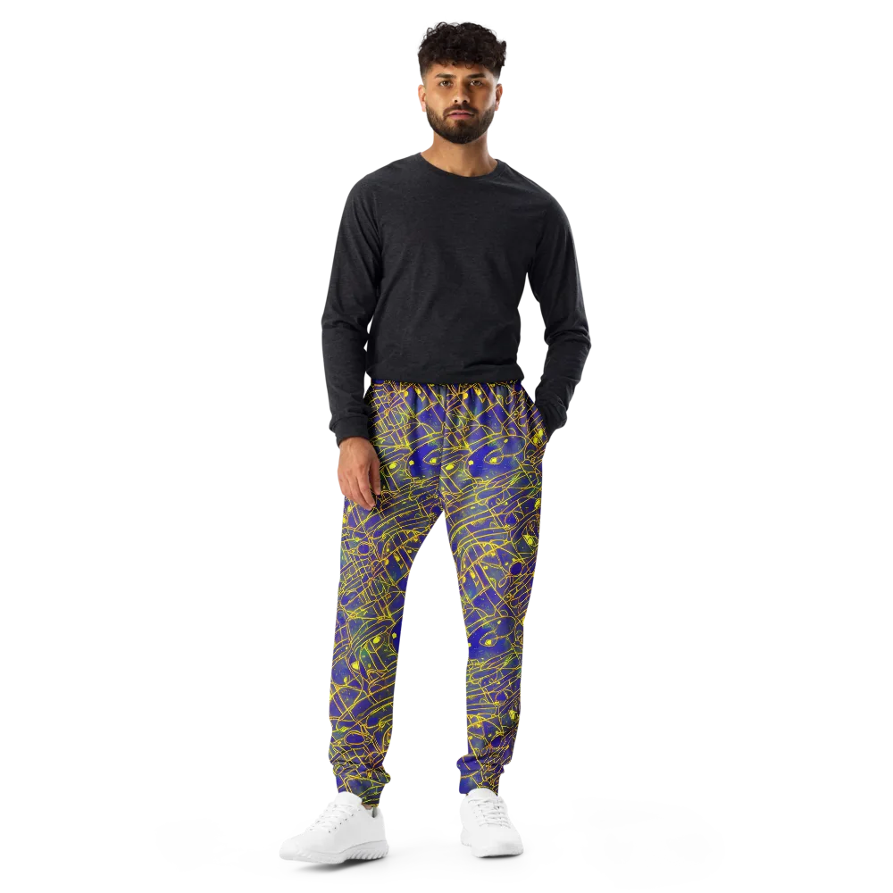 Golden Grid on Men's Joggers — Front