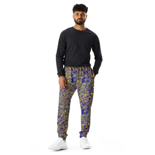 Golden Grid on a Men's Joggers