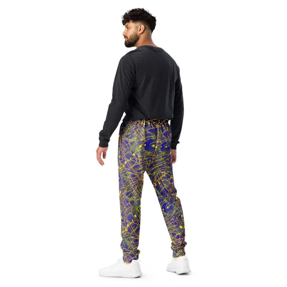 Golden Grid on Men's Joggers — Back