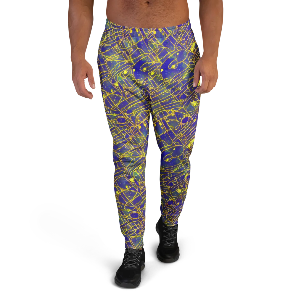 Golden Grid on Men's Joggers — Front