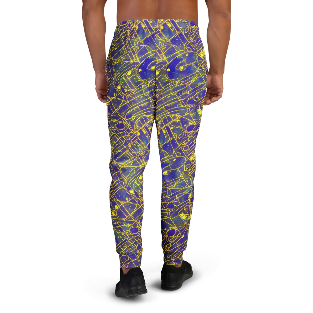 Golden Grid on Men's Joggers — Back