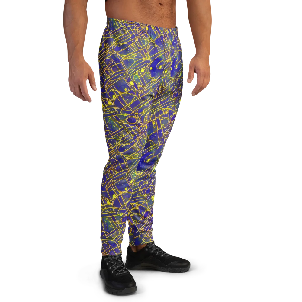 Golden Grid on Men's Joggers — Right