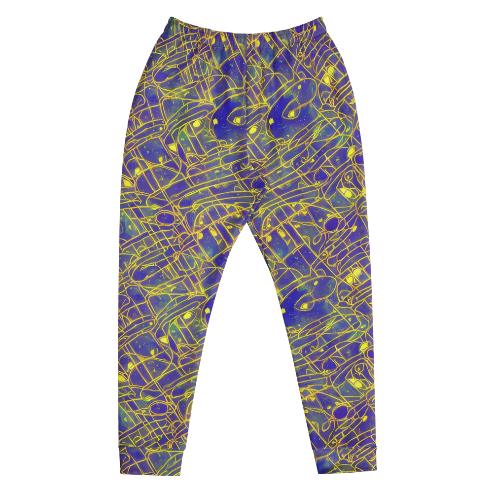 Golden Grid on Men's Joggers — Front