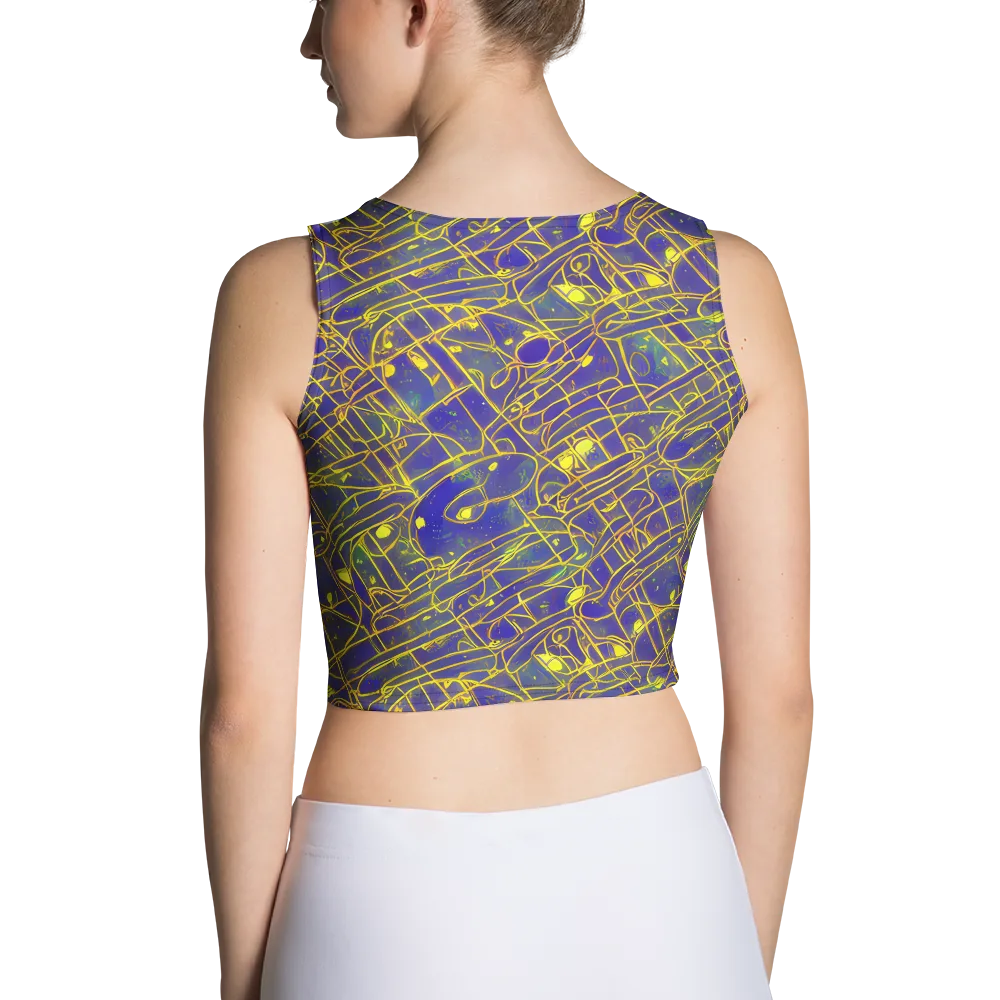 Golden Grid on Crop Top — Back