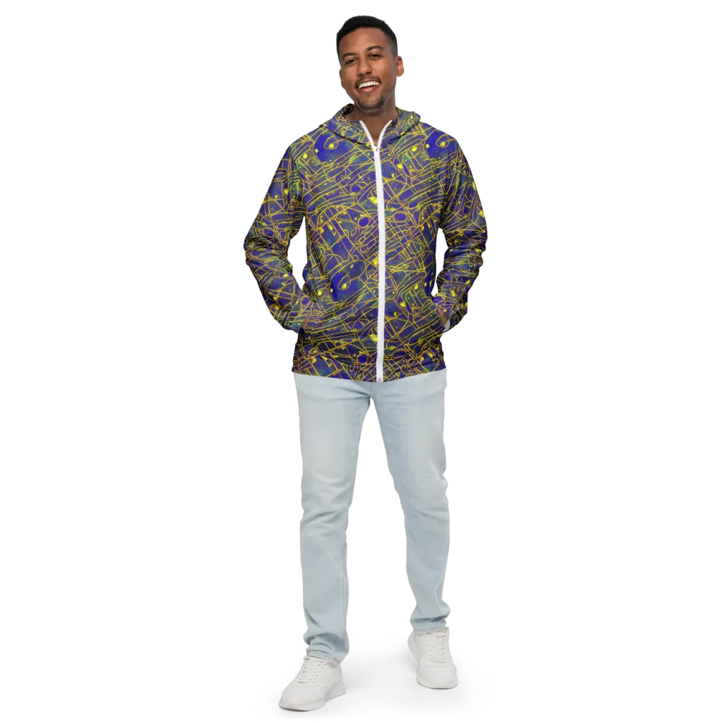 Golden Grid on Men's Windbreaker — Front