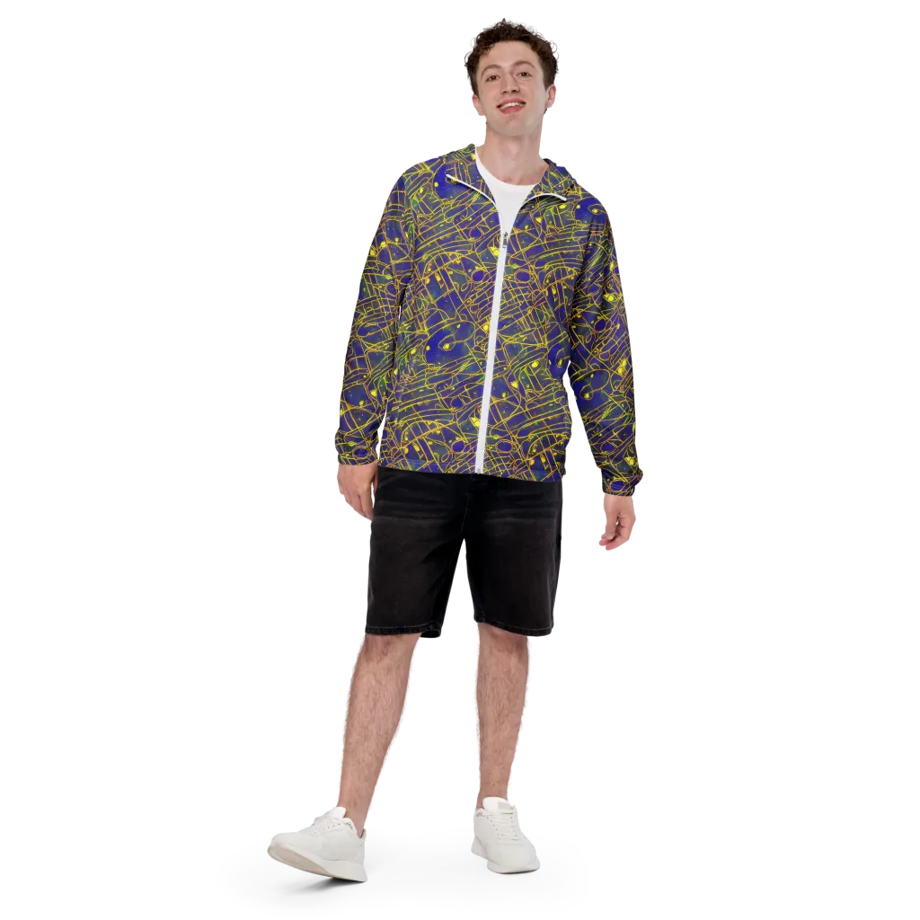 Golden Grid on Men's Windbreaker — Front