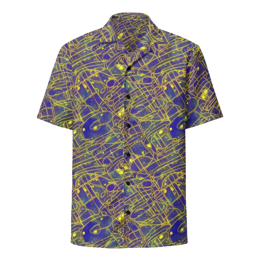 Golden Grid on a Button Shirt