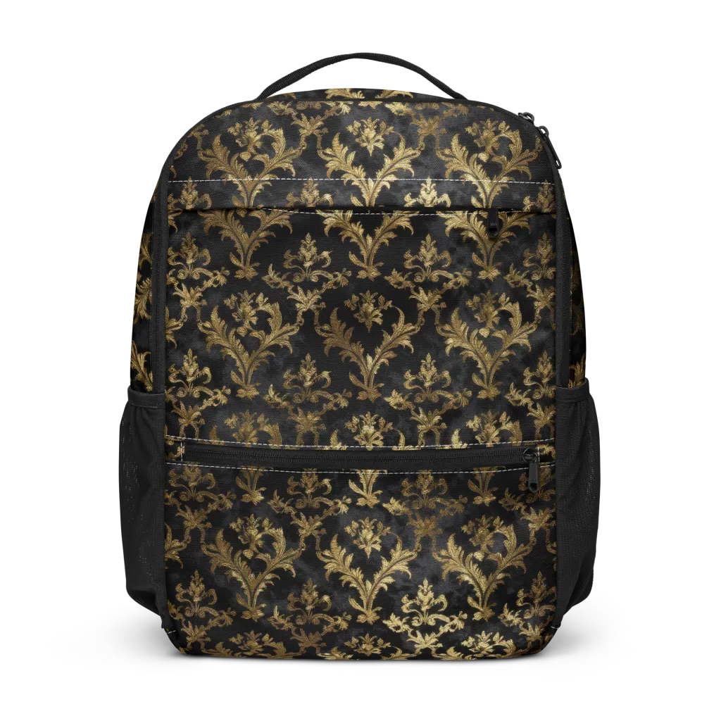 Gilded Damask on Utility Backpack — Front