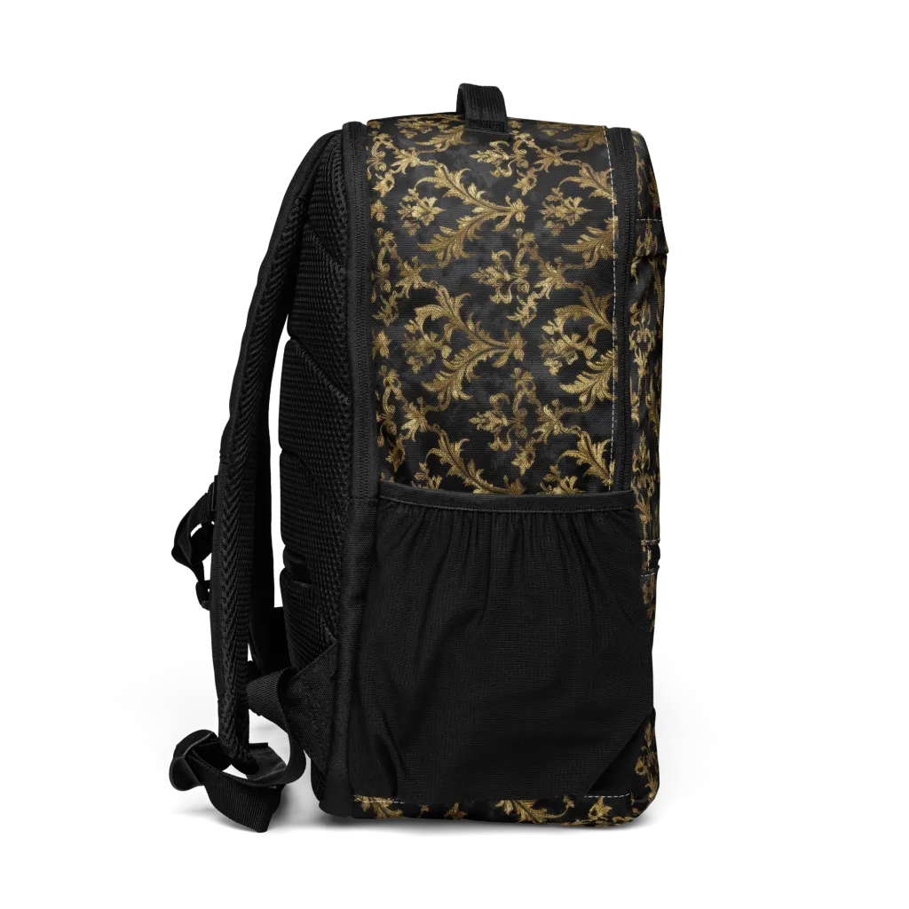 Gilded Damask on Utility Backpack — Right