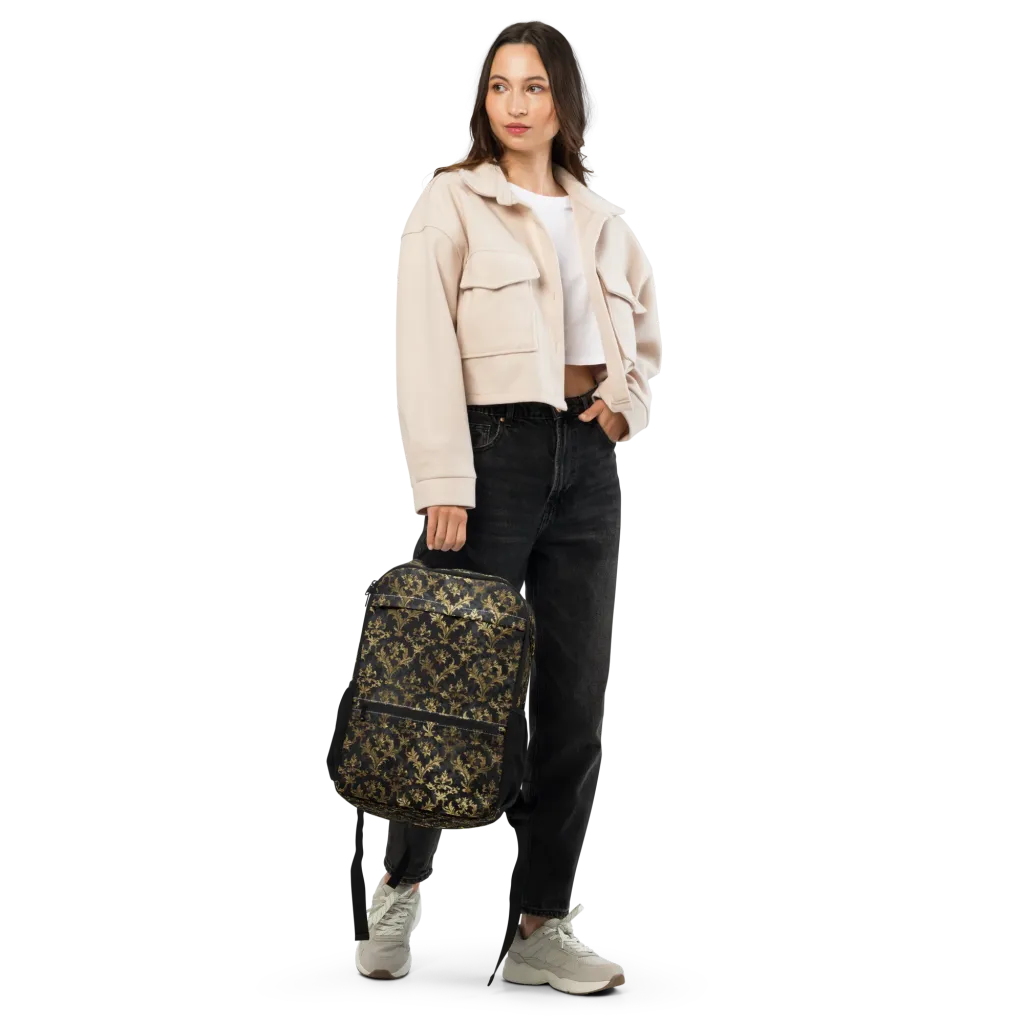 Gilded Damask on Utility Backpack — Front