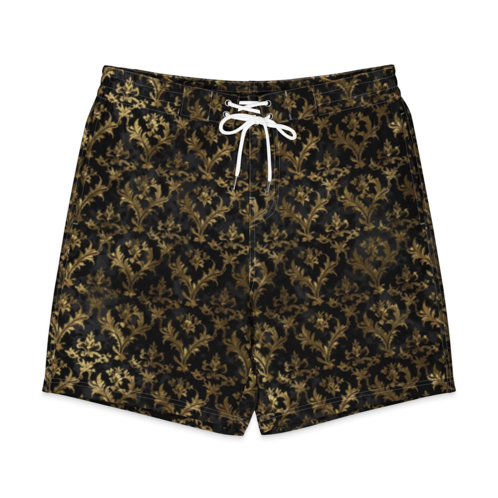 Gilded Damask on Men's Board Shorts — Front