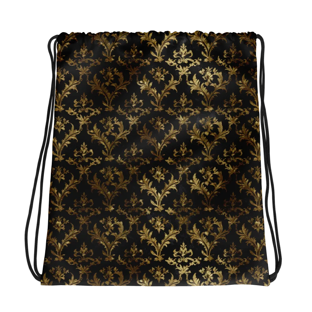 Gilded Damask on Drawstring Bag — Photo