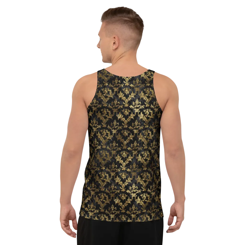 Gilded Damask on Men's Tank Top — Back