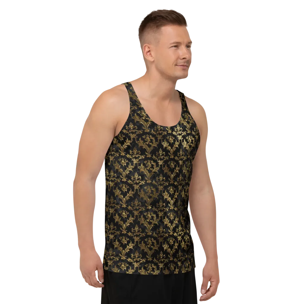 Gilded Damask on Men's Tank Top — Right Front
