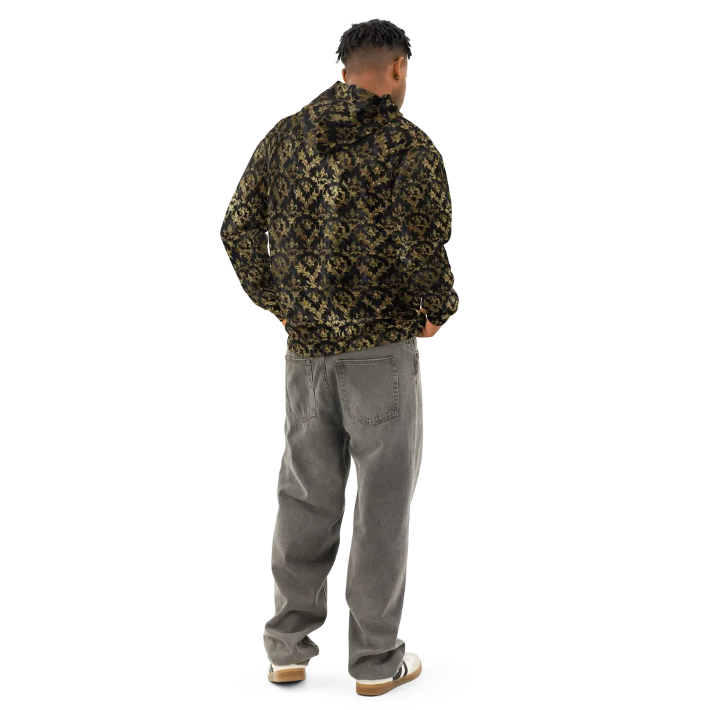 Gilded Damask on Cotton Hoodie — Back