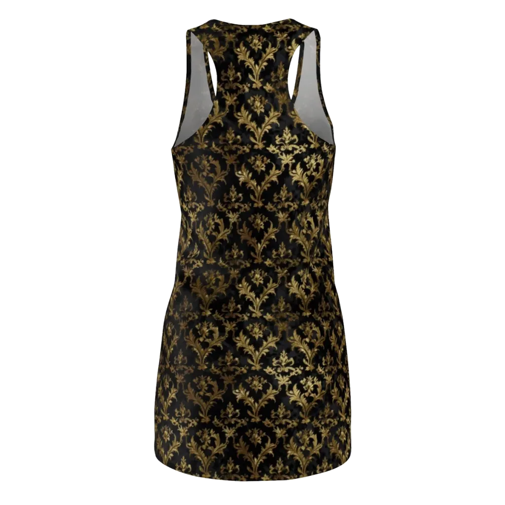 Gilded Damask on Racerback Dress — Back