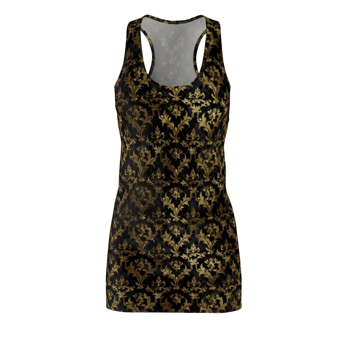Gilded Damask on Racerback Dress — Front