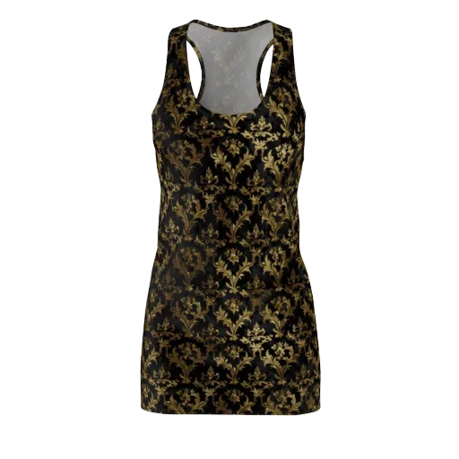 Gilded Damask on a Racerback Dress