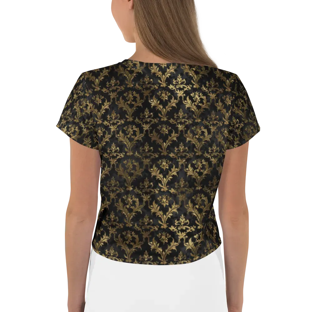 Gilded Damask on Crop Tee — Back