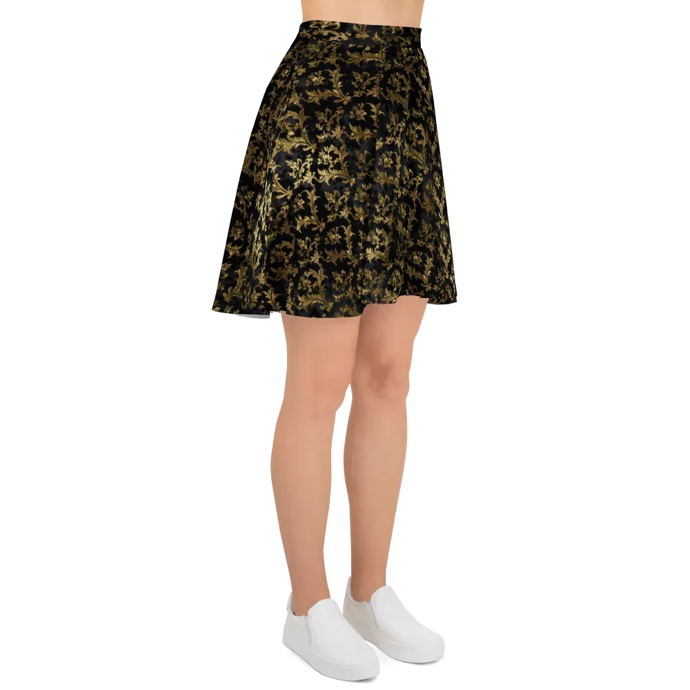 Gilded Damask on Skater Skirt — Right