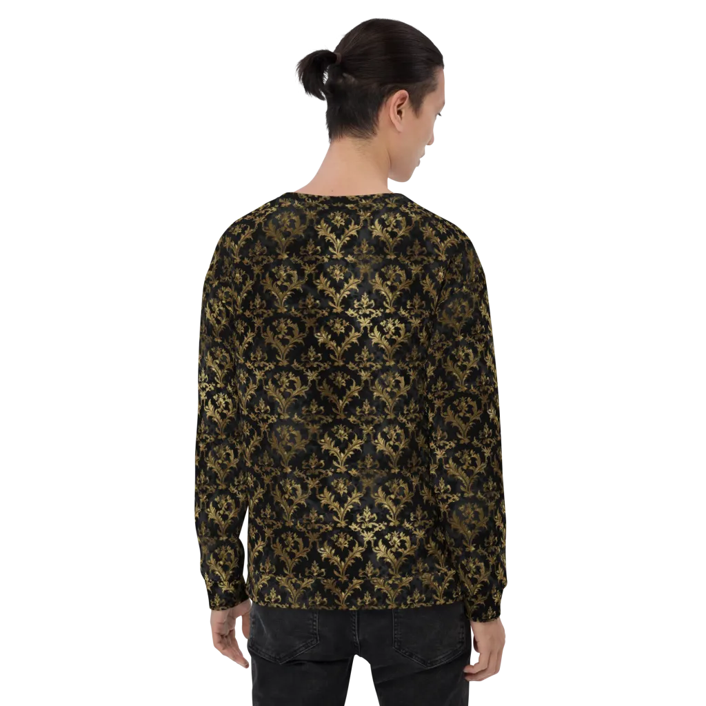 Gilded Damask on Sweatshirt — Back