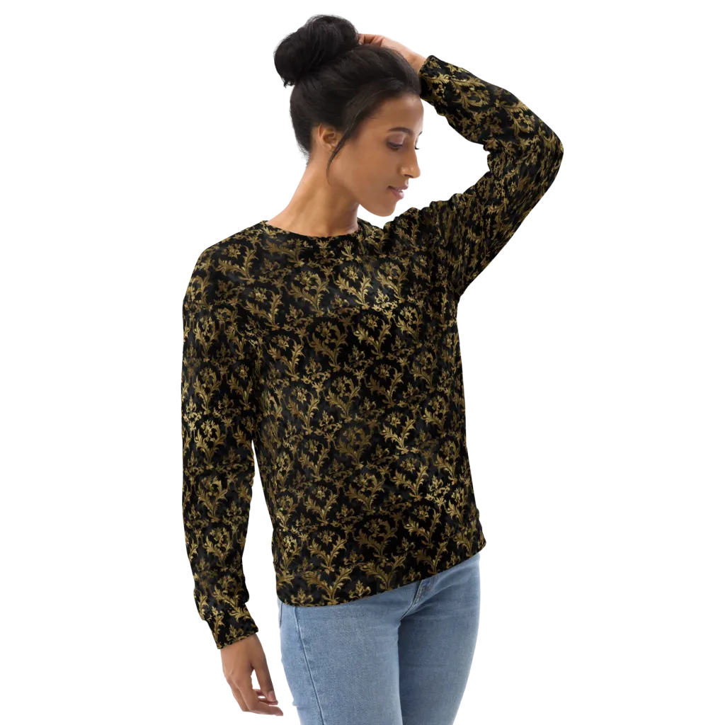 Gilded Damask on Sweatshirt — Right Front