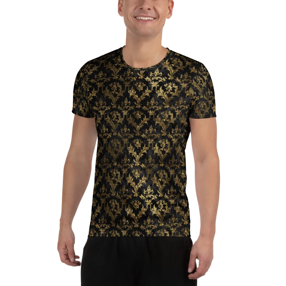 Gilded Damask on Men's Athletic T-Shirt — Front