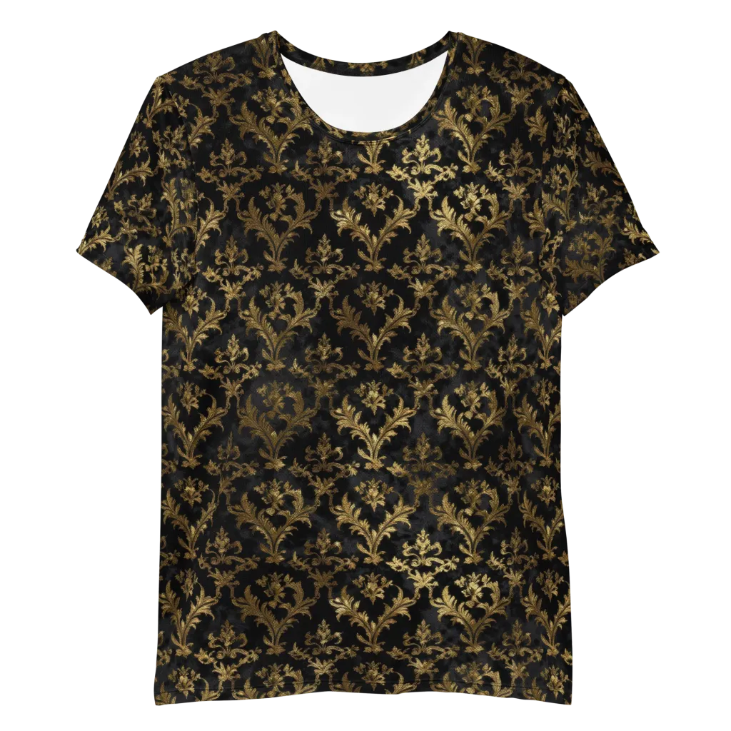 Gilded Damask on Men's Athletic T-Shirt — Front